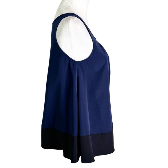 Hatch Maternity Colorblock Sleeveless Top Blouse Navy Black Size P - Picture 5 of 9